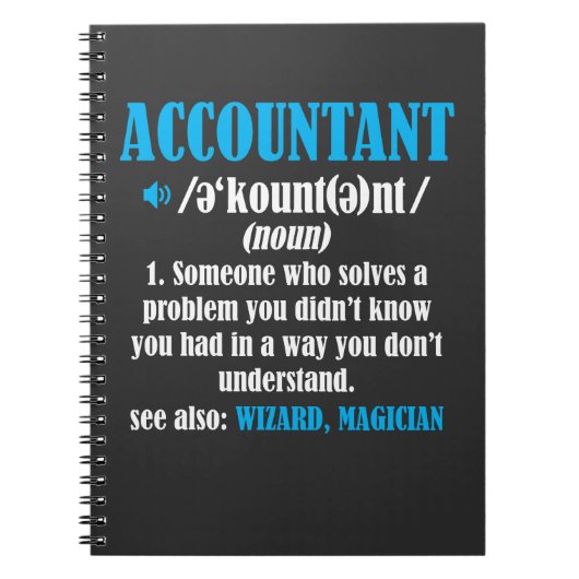 Funny Accountant Gift Idea Definition Accounting Notitieboek (Voorkant)