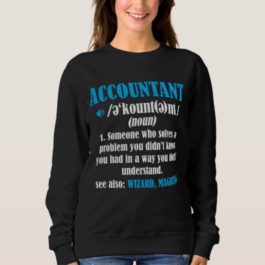 Funny Accountant Gift Idea Definition Accounting Trui (Voorkant)