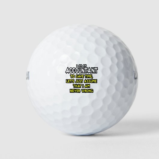 Funny Accountant Gift Ideeën Golfballen (Voorkant)