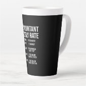Funny Accountant Hourly Rate Accounting CPA Humor Latte Mok (Rechterhoek)