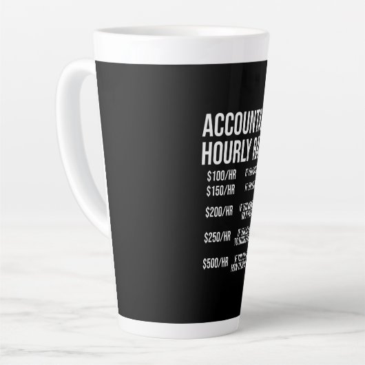 Funny Accountant Hourly Rate Accounting CPA Humor Latte Mok (Linkerhoek)
