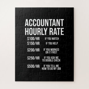 Funny Accountant Hourly Rate Accounting CPA Humor Legpuzzel