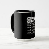 Funny Accountant Hourly Rate Accounting CPA Humor Mok (Voorkant links)