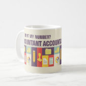 Funny Accountant Iconic Design Custom Koffiemok (Voorkant links)