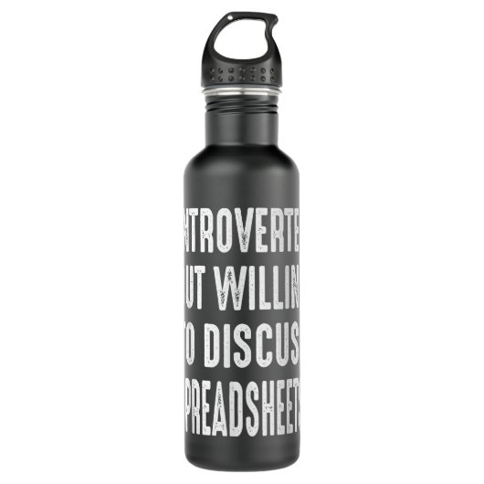 Funny Accountant Introverted Willing om SP te besp Waterfles (Voorkant)
