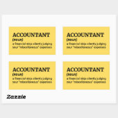 Funny Accountant Rechthoekige Sticker (Vel)
