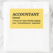 Funny Accountant Rechthoekige Sticker (Tas)