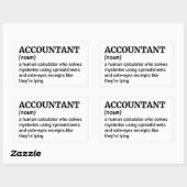 Funny Accountant Rechthoekige Sticker (Vel)
