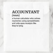 Funny Accountant Rechthoekige Sticker (Tas)