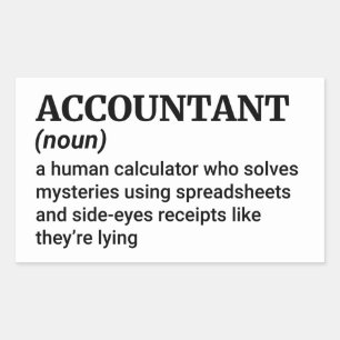 Funny Accountant Rechthoekige Sticker