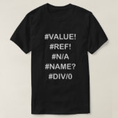 Funny Accountant Shirten Fouten in Excel Design T-shirt (Design voorkant)
