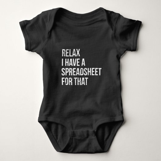 Funny Accountant Spreadsheet Joke Accounting Romper (Voorkant)
