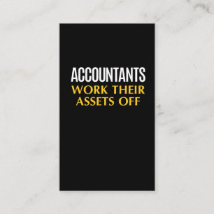Funny Accountant work Asset Accounting Humor Visitekaartje