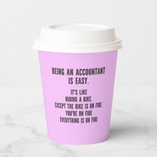 Funny Accountants - Accountant zijn is eenvoudig Papieren Bekers (Links)