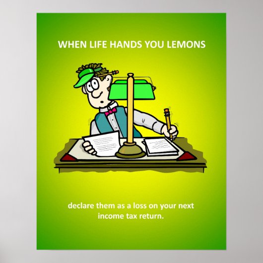 Funny Accounting Income Tax Advice Poster (Voorkant)