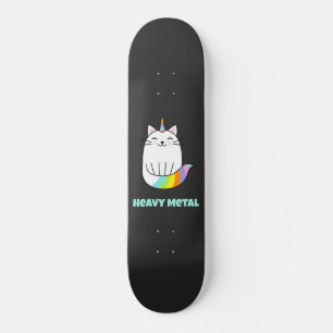Funny-achtige eenhoorn-regenboogkat skateboard