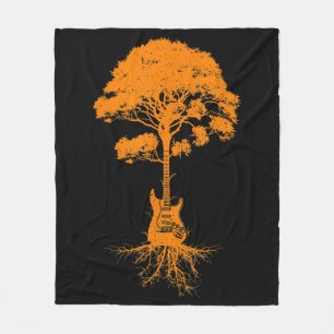 Funny Acoustic Guitar for Men Women Cool Guitarist Fleece Deken