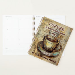 Funny Actor Gepersonaliseerde Naam Koffie  Planner
