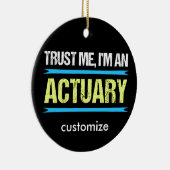 Funny Actuary-kerstmis Keramisch Ornament (Rechts)