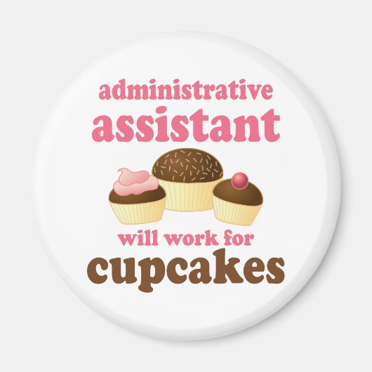 Funny Administrative Assistant Magneet (Voorkant)