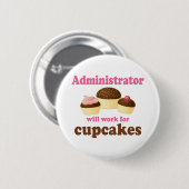 Funny Administrator Ronde Button 5,7 Cm (Voorkant /achterkant)