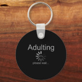 Funny Adult 18th Birthday Fun 67 Loading Meme Girl Sleutelhanger (Voorkant)