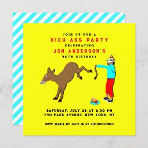 Funny Adult Birthday Invitations Kaart