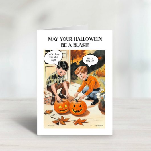 Funny Adulte Halloween Sarcastique Carte de voeux