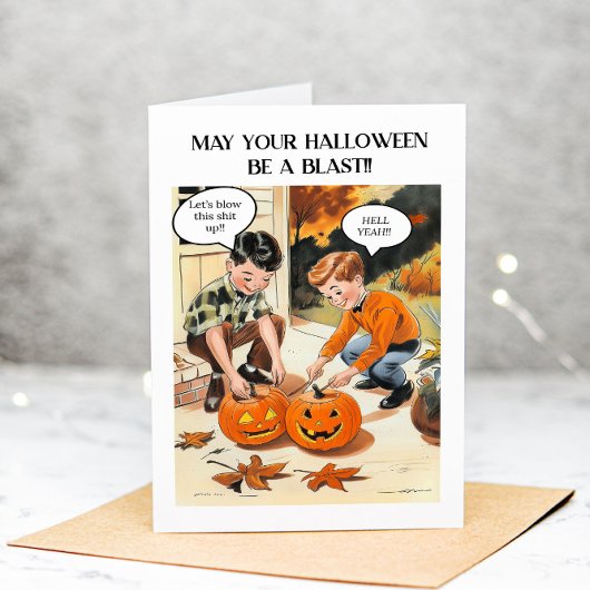 Funny Adulte Halloween Sarcastique Carte de voeux