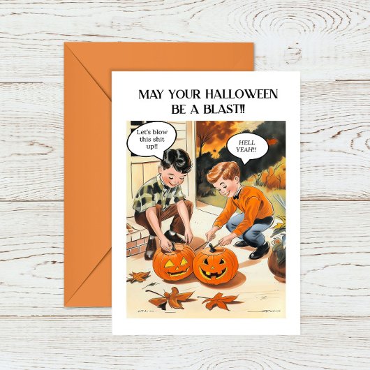 Funny Adulte Halloween Sarcastique Carte de voeux