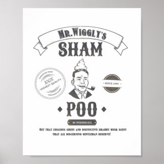 Funny Advert - Mr Wiggly's Shampoo Poster