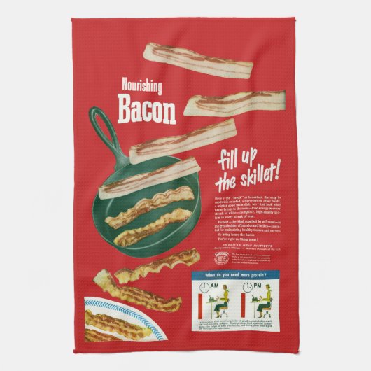 Funny  Advertisement NOURISHING BACON Theedoek (Verticaal)