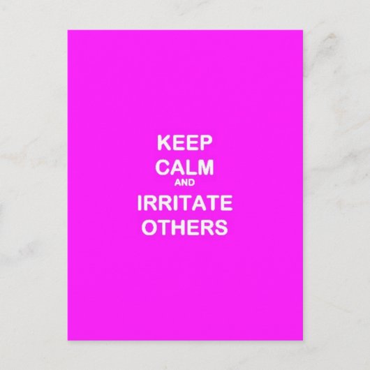 FUNNY ADVICE HOP CALM IRRITATE ANDERE LAUGHS WORD BRIEFKAART (Voorkant)
