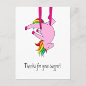 Funny Aerial Silks Unicorn Dank u Briefkaart (Voorkant)
