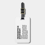 Funny Aerospace Engineer Definition Bagagelabel (Voorkant verticaal)