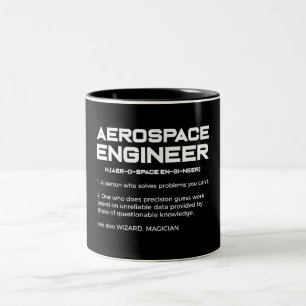 Funny Aerospace Engineer Definition Tweekleurige Koffiemok