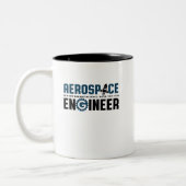 Funny Aerospace Engineer Humor Het is Rocket Scien Tweekleurige Koffiemok (Links)