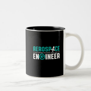 Funny Aerospace Engineering Het is Rocket Science Tweekleurige Koffiemok