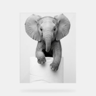 Funny Aesthetic Baby Elephant ToiletPaper Wildlife