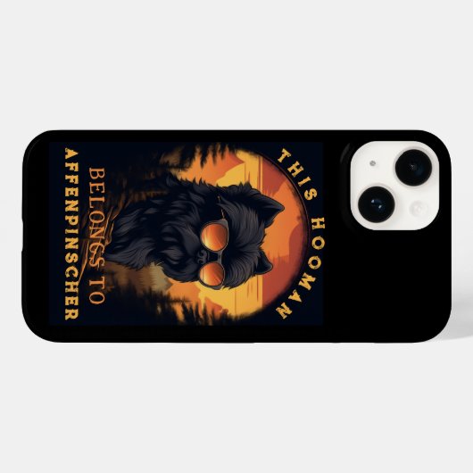 Funny Affenpinscher Dog Parent Personalized Case-Mate iPhone Case (Achterkant (horizontaal))