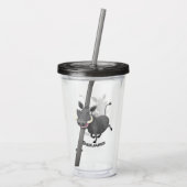 Funny african warthog pig cartoon acryl drinkbeker (Achterkant)