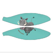 Funny african warthog pig cartoon basketbal (Panelen)