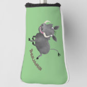 Funny african warthog pig cartoon golfheadcover (Draai 90)