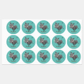 Funny african warthog pig cartoon labels (Vel)