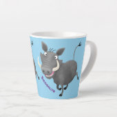 Funny african warthog pig cartoon latte mok (Rechterhoek)