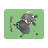 Funny african warthog pig cartoon magneet (Horizontaal)