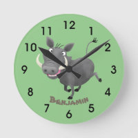 Funny african warthog pig cartoon