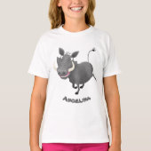 Funny african warthog pig cartoon t-shirt (Voorkant)