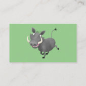 Funny african warthog pig cartoon visitekaartje (Achterkant)