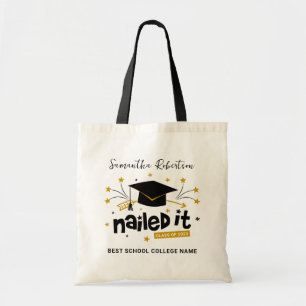 Funny Afstudeerder 2023 Nailed IT Personalized Afs Tote Bag